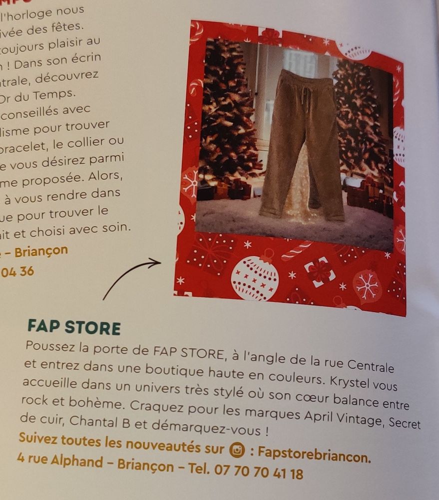 Publicité pour le magasin FAP STORE