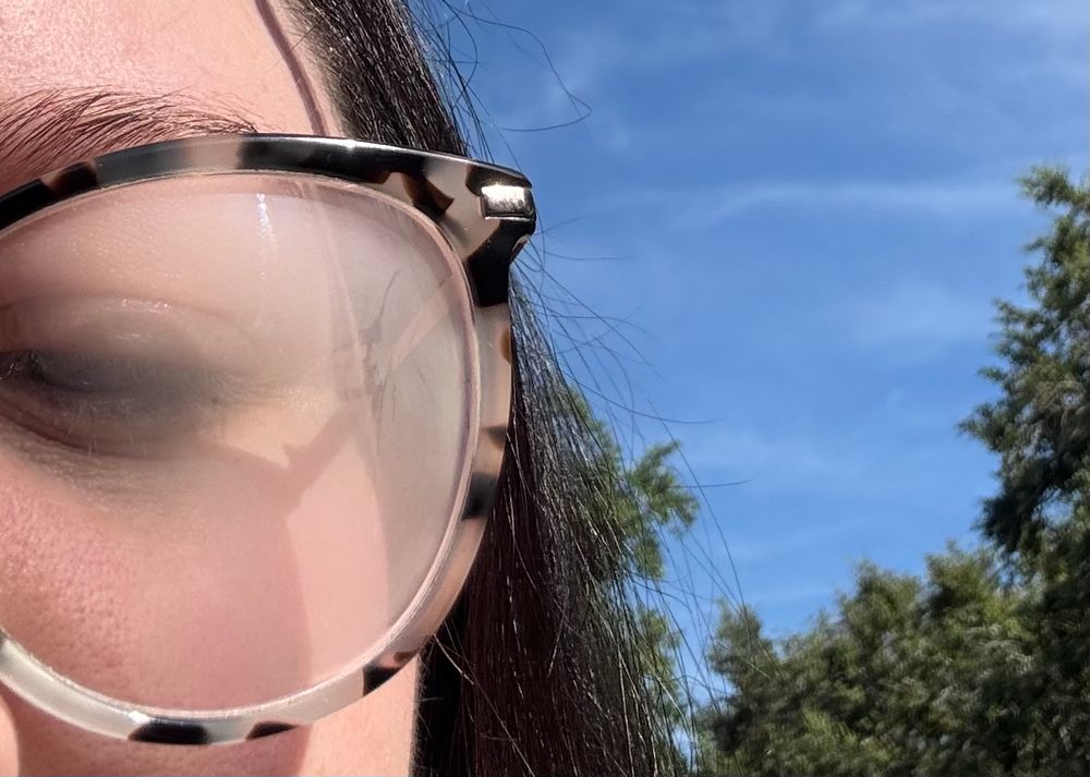 close up photo of my glasses lens fogged up