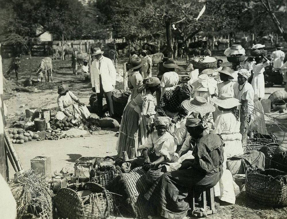 Country market, Jamaica. 1890s