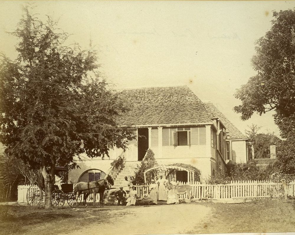 A family in Richmond Park, Kingston, Jamaica. 1890s