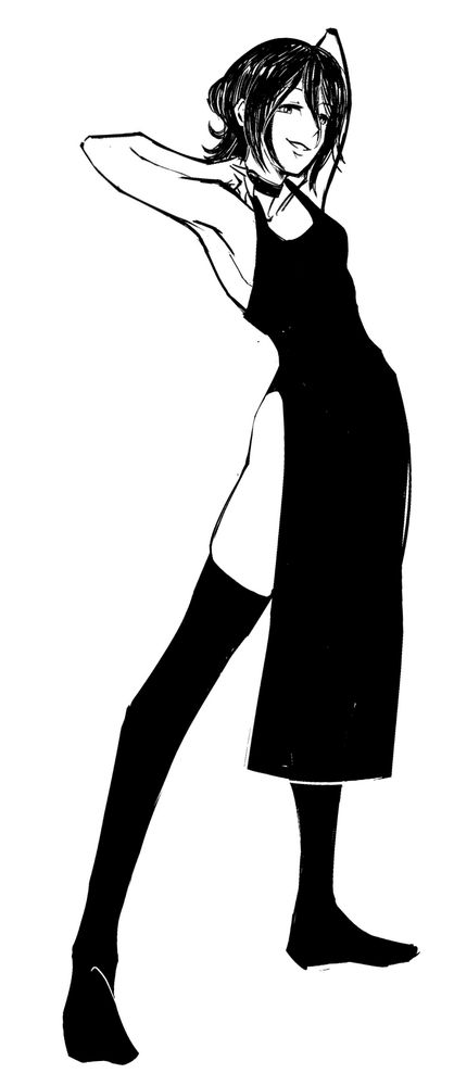 Chainsaw man reze in a dress evocative of her bomb devil form