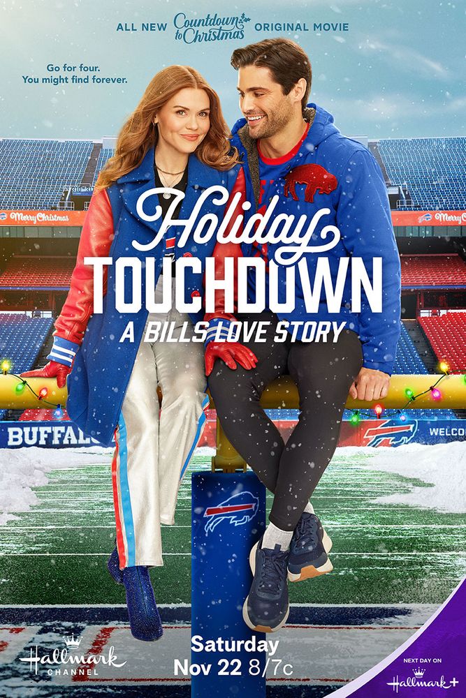 "Holiday Touchdown: A Bills Love Story", starring Holland Roden, Matthew Daddario and Joe Pantoliano, premieres on #HallmarkChannel TONIGHT at 8pm/7c—part of #CountdownToChristmas! 🎄

Read more about Hallmark's lineup at https://bit.ly/48CoCZE!

#StayMerry #HolidayTouchdown