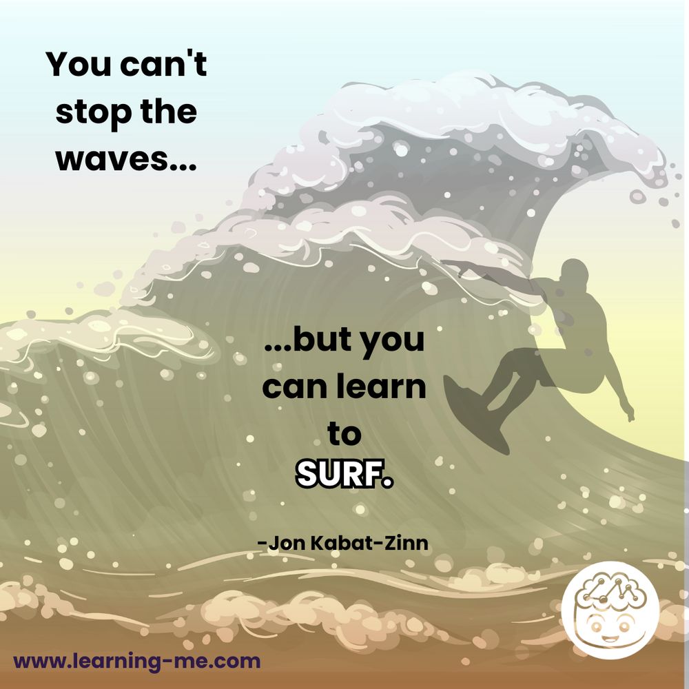 "You can't stop the waves, but you can learn to surf"- Jon Kabat-Zinn