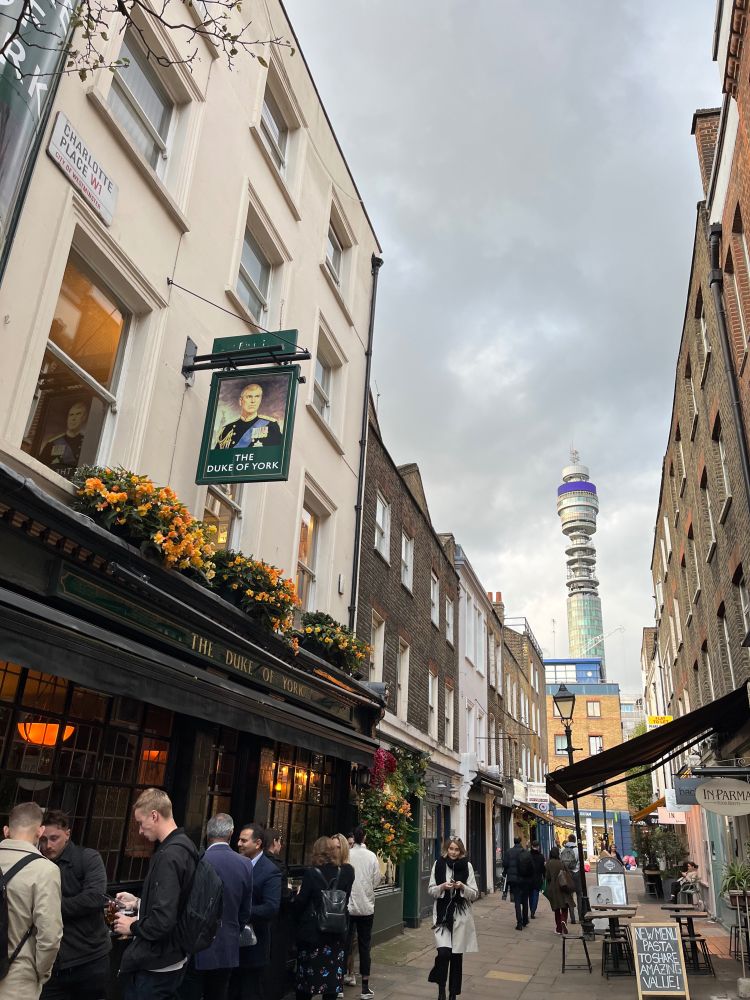 The pub ‘The Duke of York“ the sign for which is a portrait of disgraced royal Prince Andrew