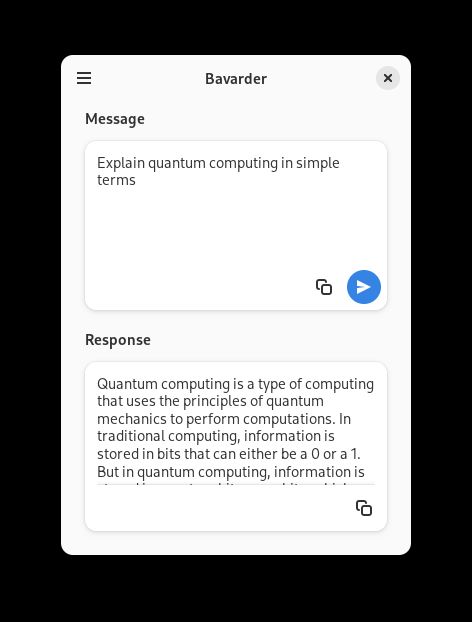 Screenshot of Bavarder