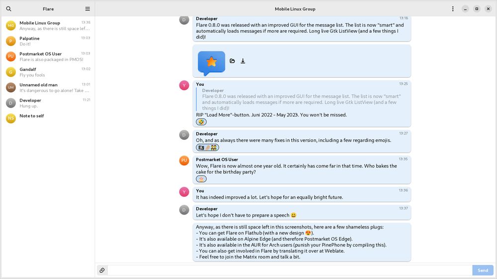 Screenshot of Flare