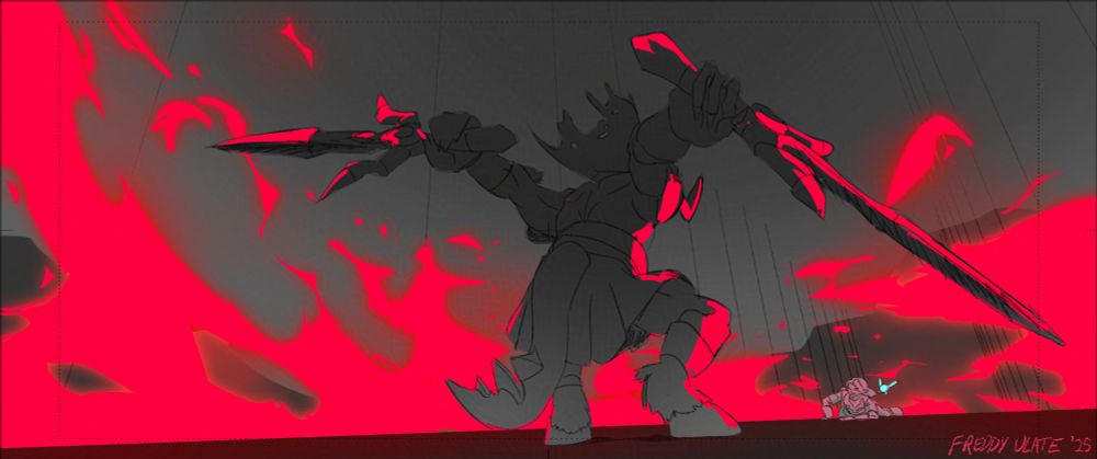 Storyboard of Legend of Zelda Ocarina of Time. Final battle between Ganon and Link.