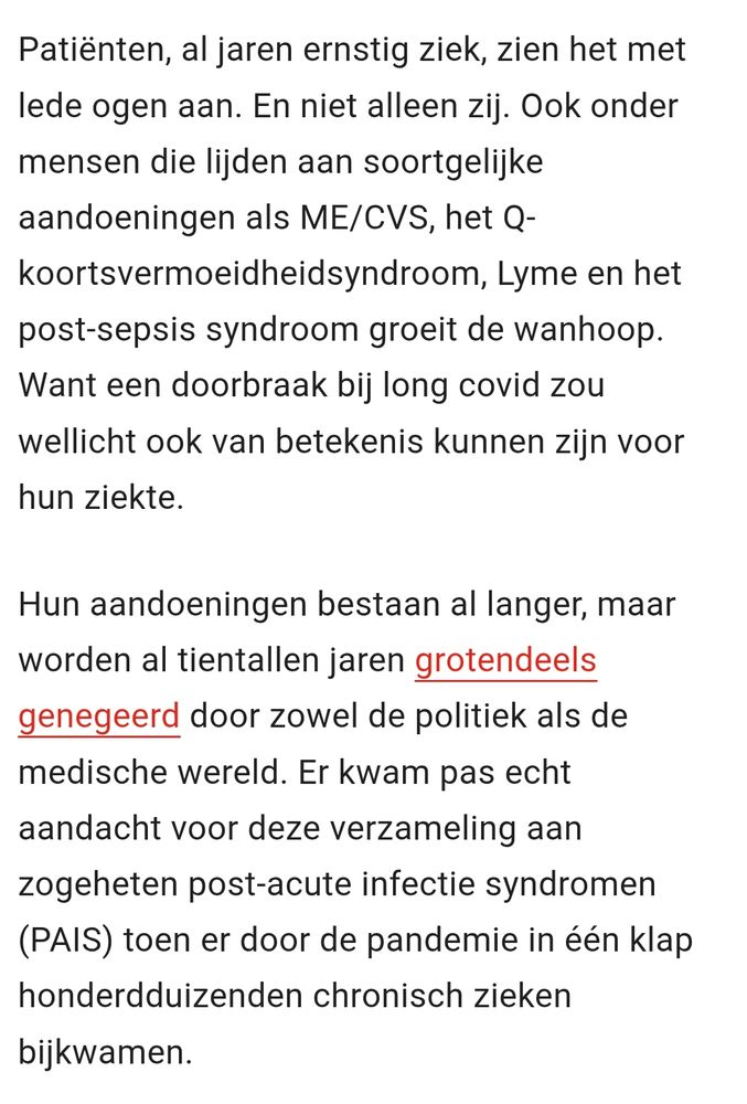 Schermprint deel van het NOS artikel