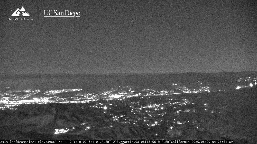 An image from AlertWildfire: LACFD Camp Nine Loop 1, LosAngeles County, CA
🗺34.3537, -118.4167 🧭359° ⛰3957 ft
https://ops.alertcalifornia.org/cam-console/2056