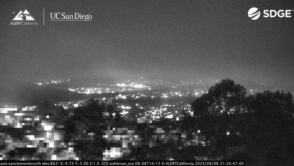 An image from AlertWildfire: San Clemente North, Orange County, CA
🗺33.4314, -117.5974 🧭350° ⛰869 ft
https://ops.alertcalifornia.org/cam-console/2346
