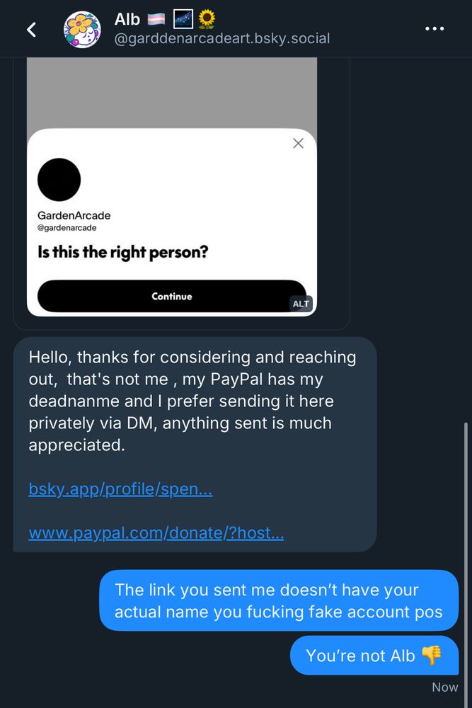 DM from decoy account
