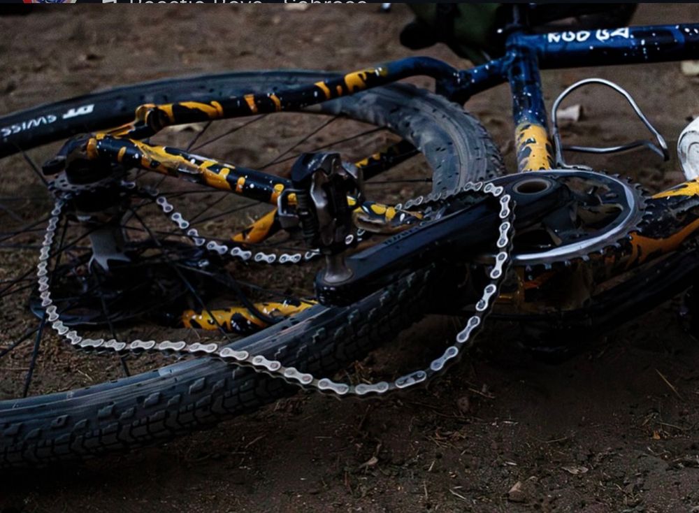 your boy rusty kept dropping his chain last week