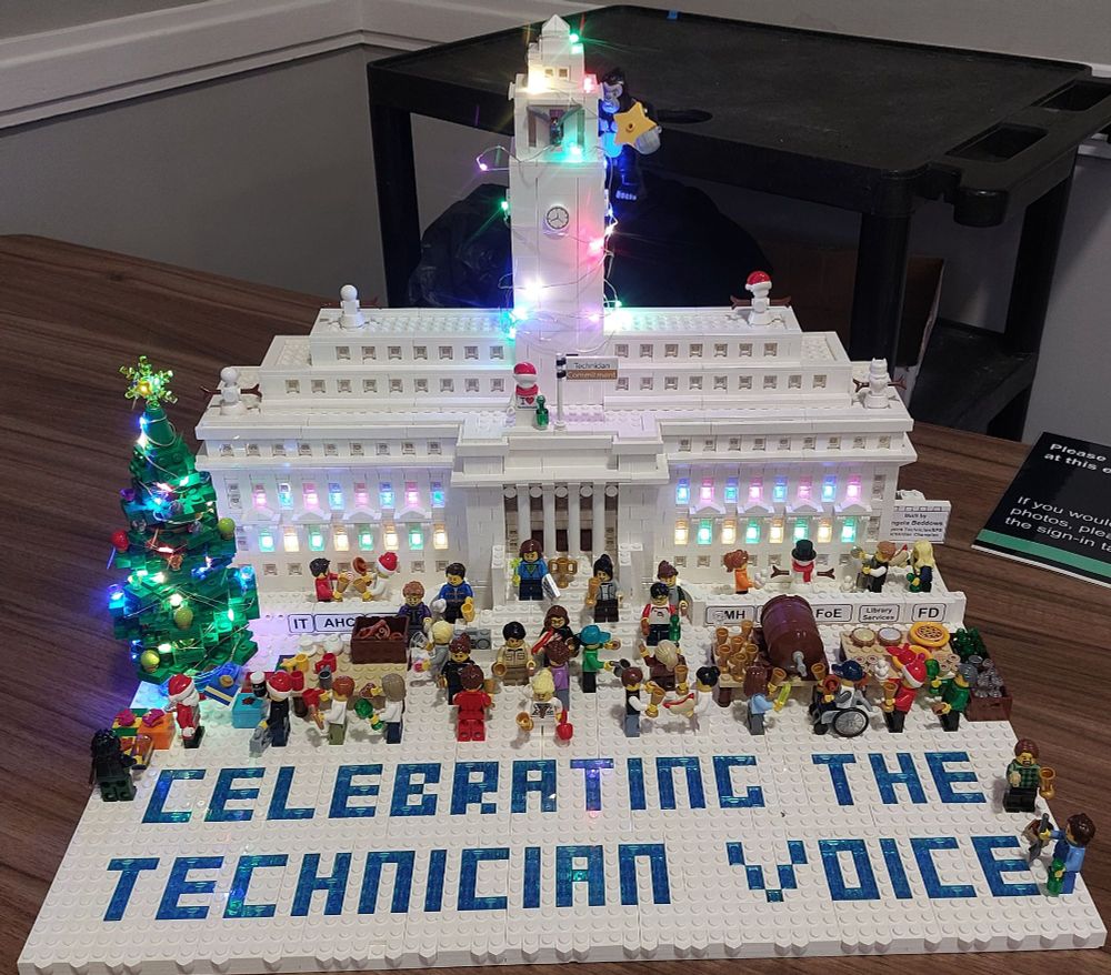 a Lego model of the iconic Parkinson building at the University of Leeds