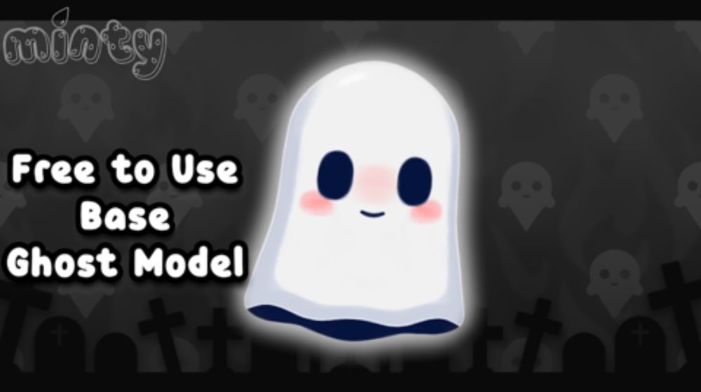 Basic Live2D Ghost Model - AMintyWatermelon's Ko-fi Shop