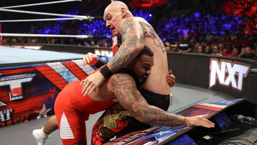 gable rapey stevenson in his one match against baron corbin where he was booked to fucking fuck and heel baron was cheered like when Tiafoe beat Nadal
