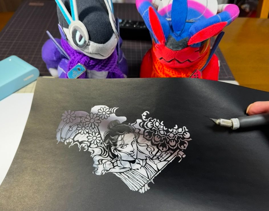 paper cutting Rey from Star Wars
スターウォーズ切り絵　作成中、レイ・スカイウォーカー