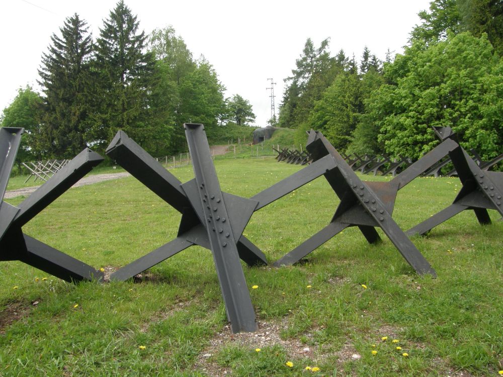 Some Czech Hedgehog tank obstacles 
