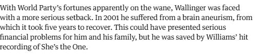 Excerpt from Karl Wallinger's Guardian Obituary about the royalties he received from Robbie Williams' cover of She's the One