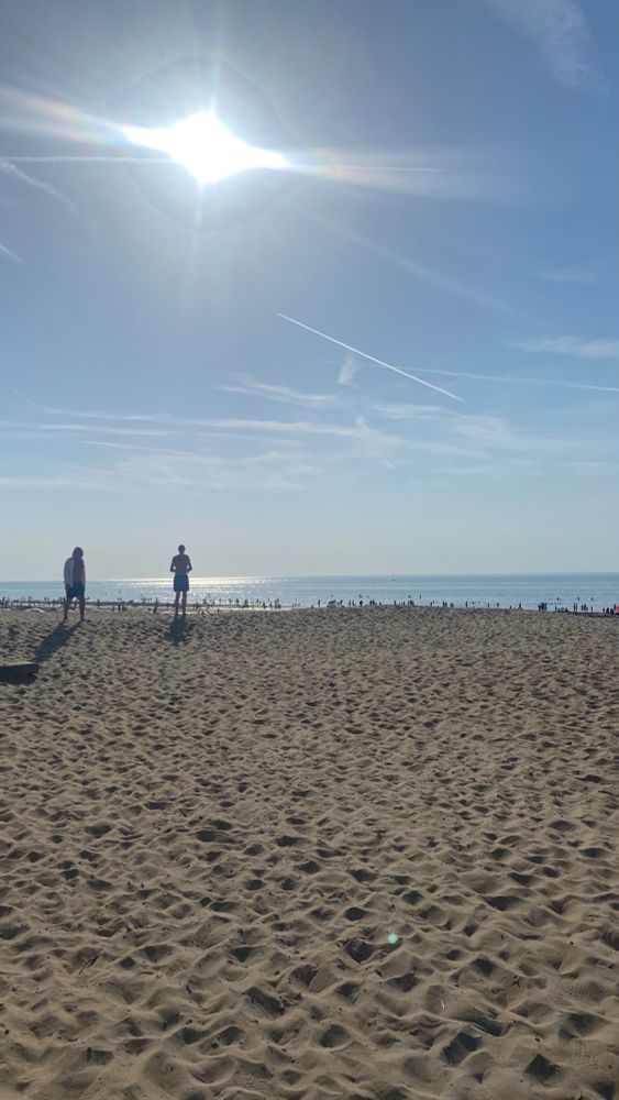 Photo of Bloemendaal beach with bright blue sky