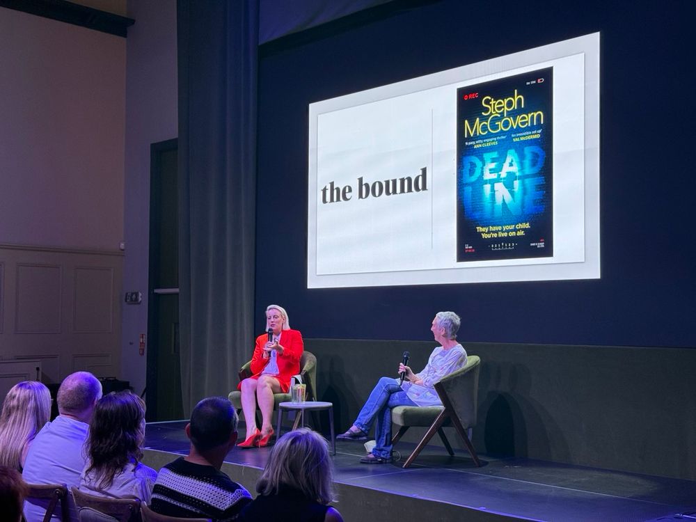 Steph McGovern chatting to Ann Cleeves about her debut thriller 