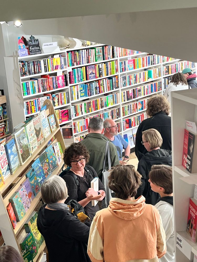 Robin Ince signing his new book the bound 