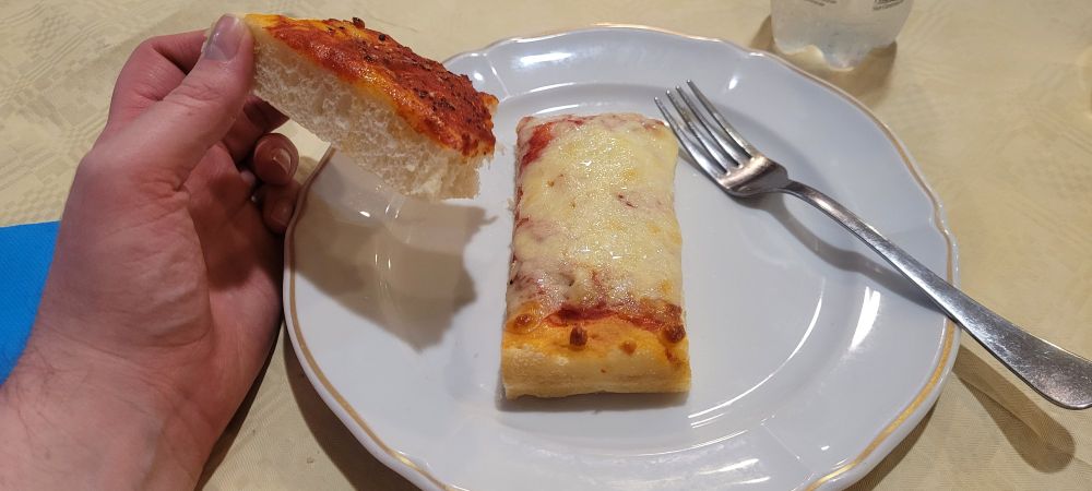 Some of the pizza from the con dinner.