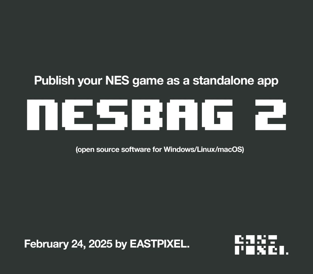 Logo of NESbag 2, a tool to public a NES game as stand-alone software for Windows/Linux or Mac