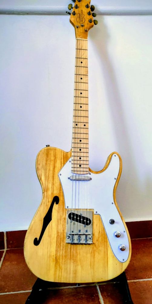 Yellow thinline telecaster boutique guitar