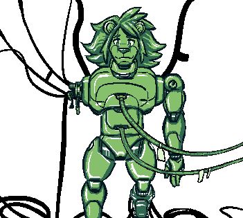 robot lion repair diagnostics maintenance droid machine furry furdroid anthroid mechanical