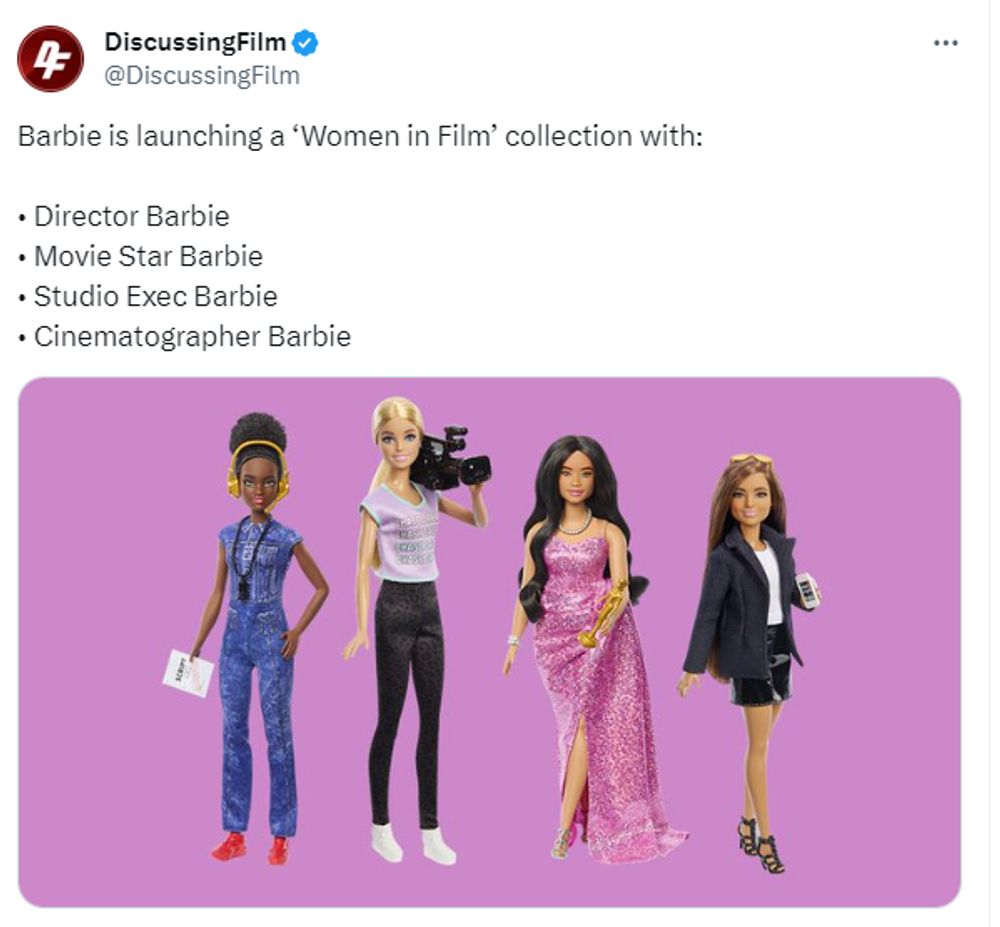 Barbie Launches Women in Film Collection