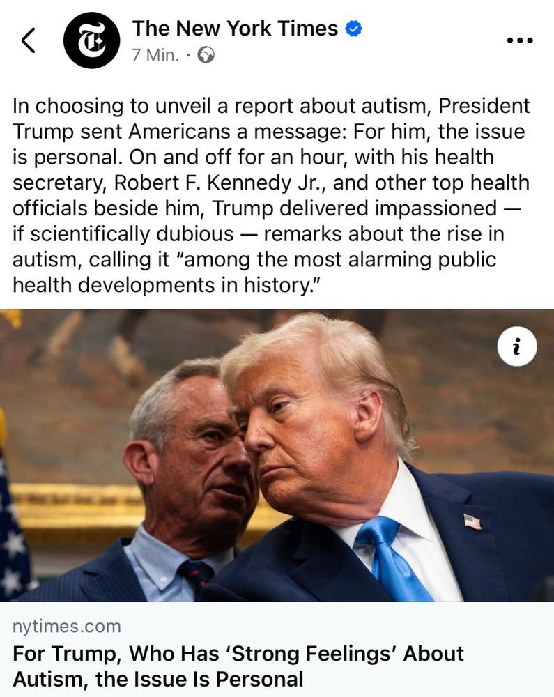 Screenshot of a FB post of the NYTimes account. including the words quoted in the main post…