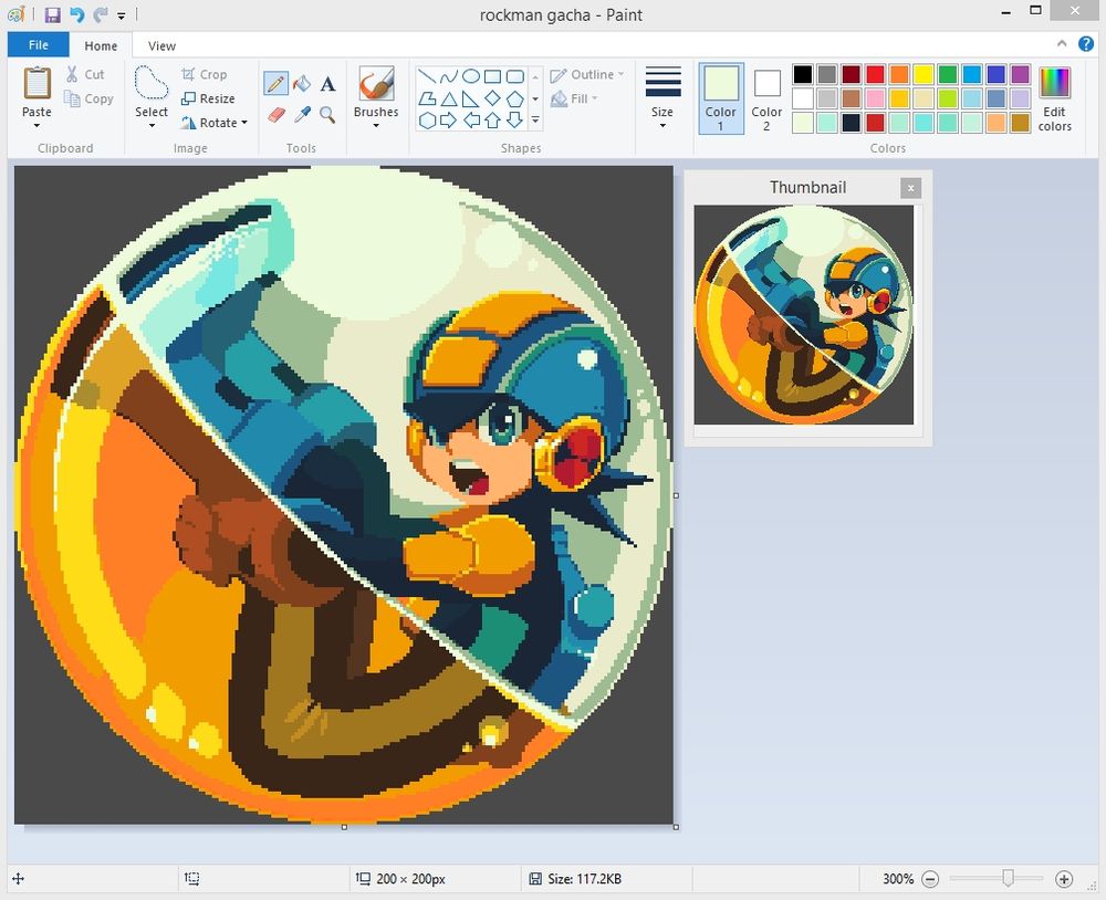 Rockman.exe gachapon MS Paint pixels