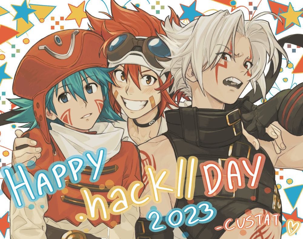 .hack// Kite, Tokio, and Haseo drawing