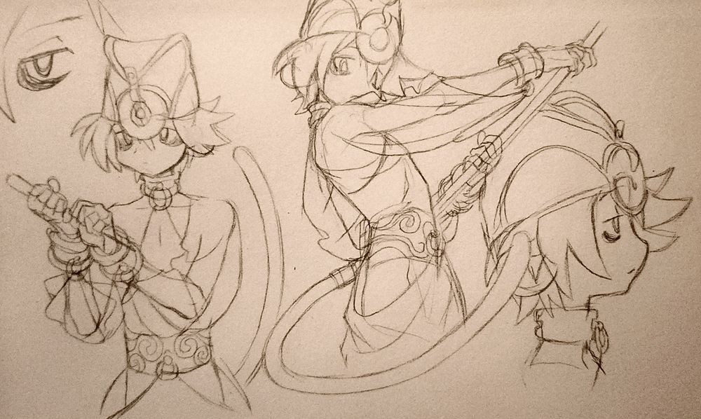 Sketches of a monkey? Boy