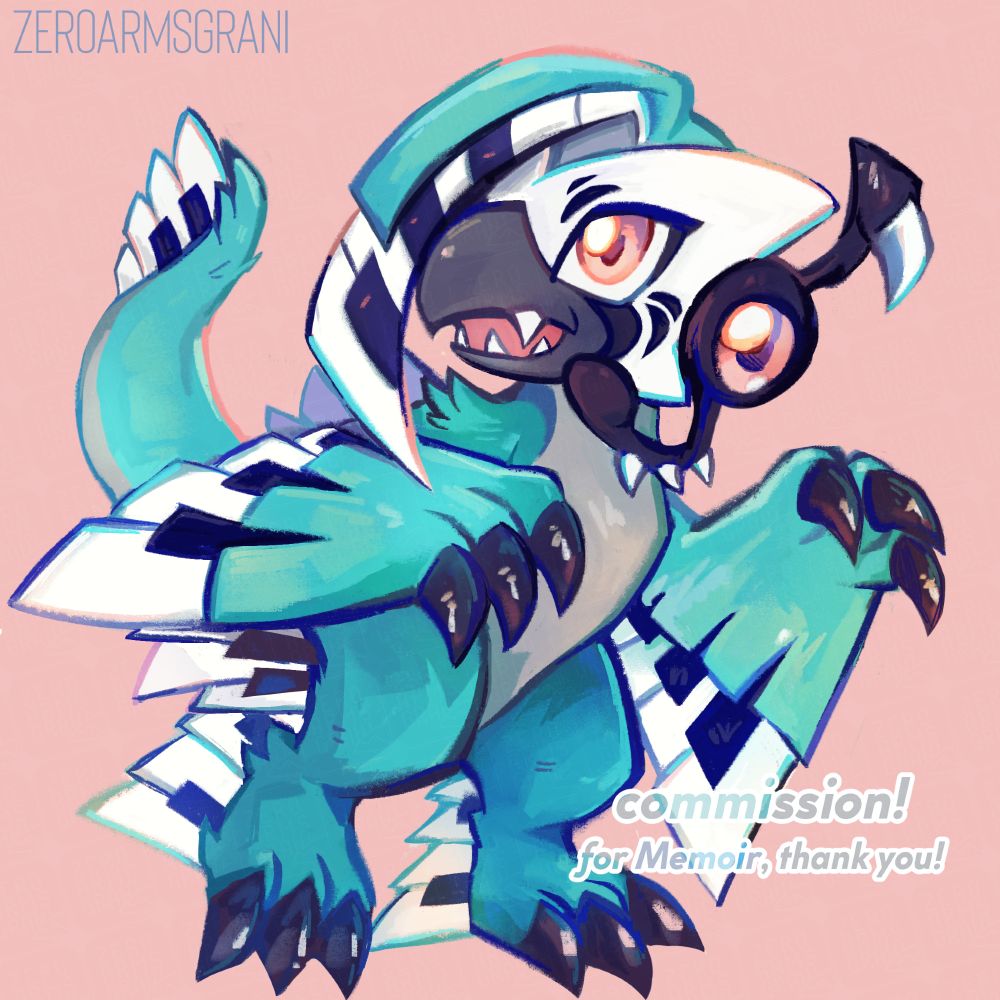 chibi art of an original digimon, minuetmon 