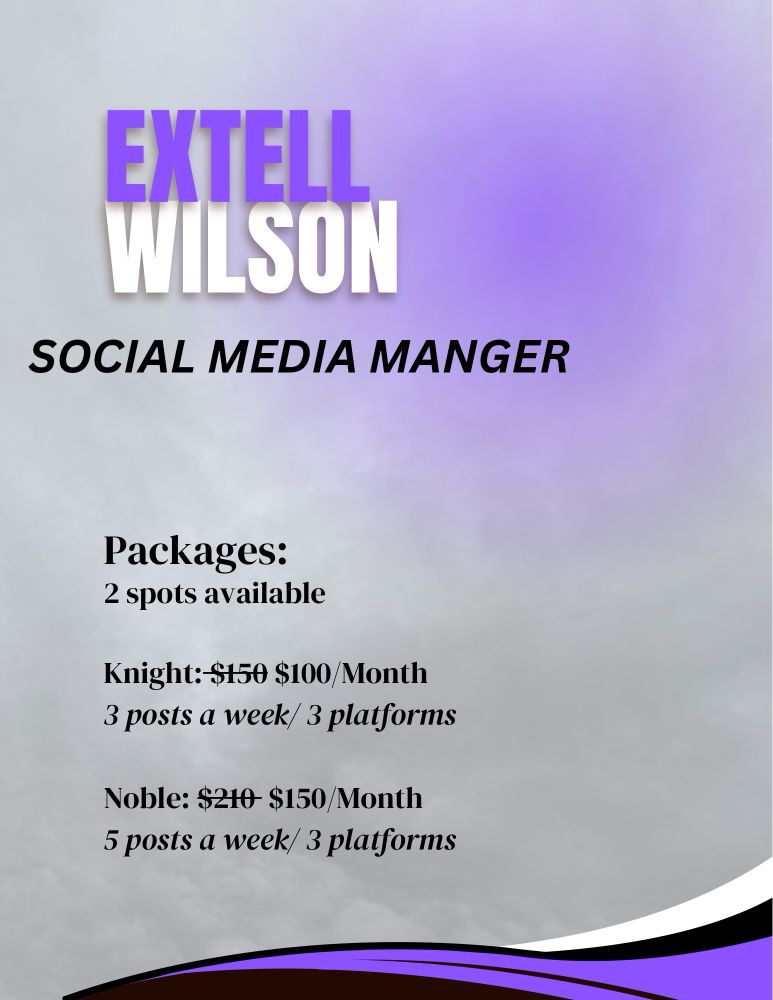 Promo poster For Extell’s Social Media Services