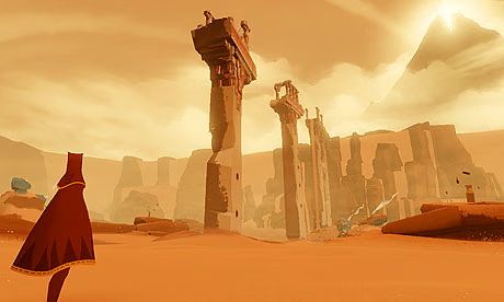 A screenshot from Journey