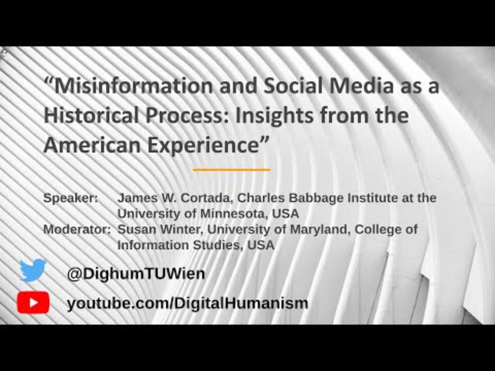 “Misinformation and Social Media as a Historical Process: Insights from the American Experience”