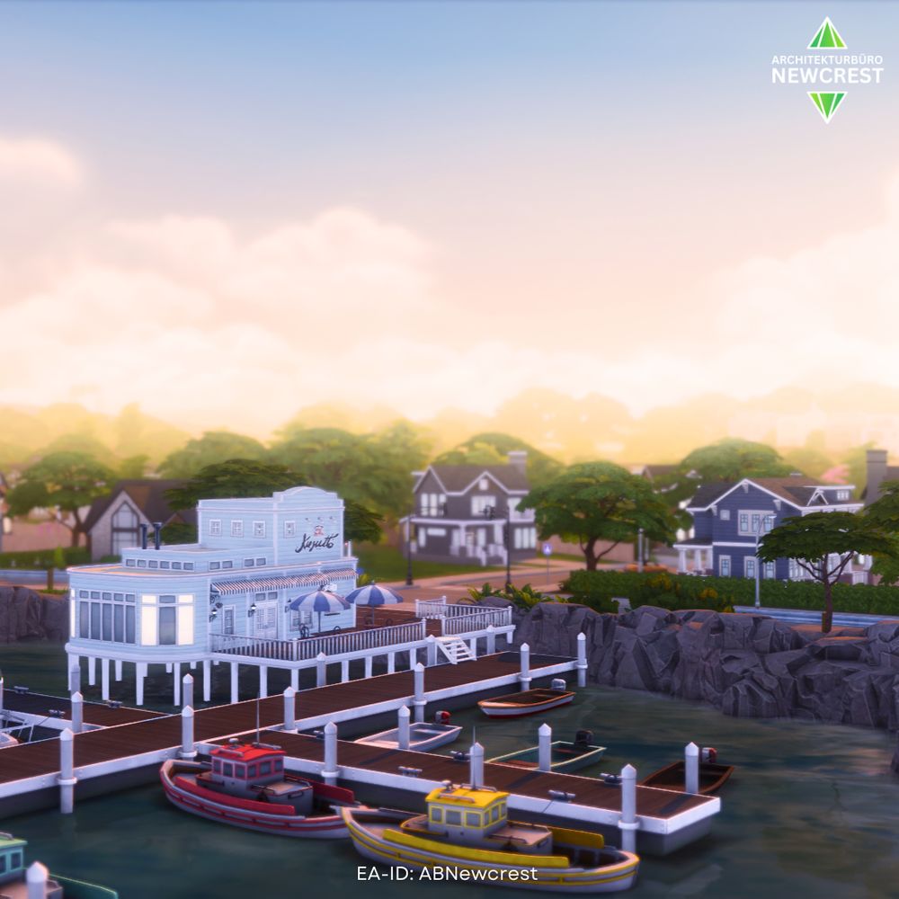 Sims 4 screenshot of boats in San Sequoia