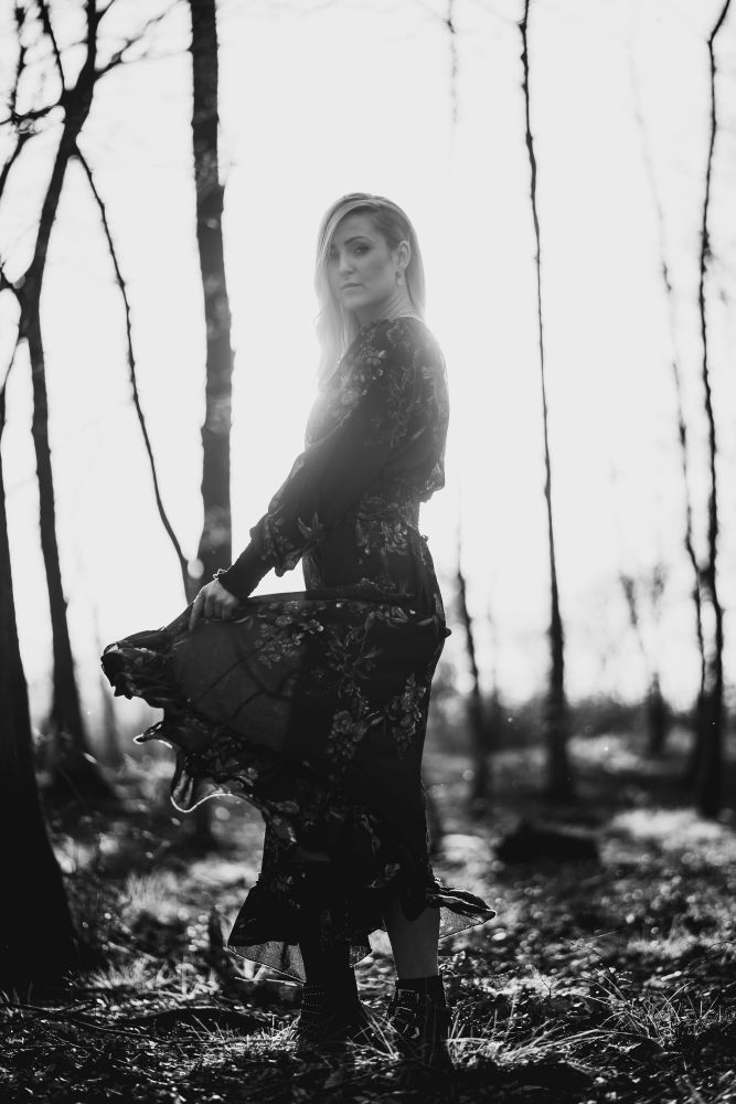 black and white fashion portrait 