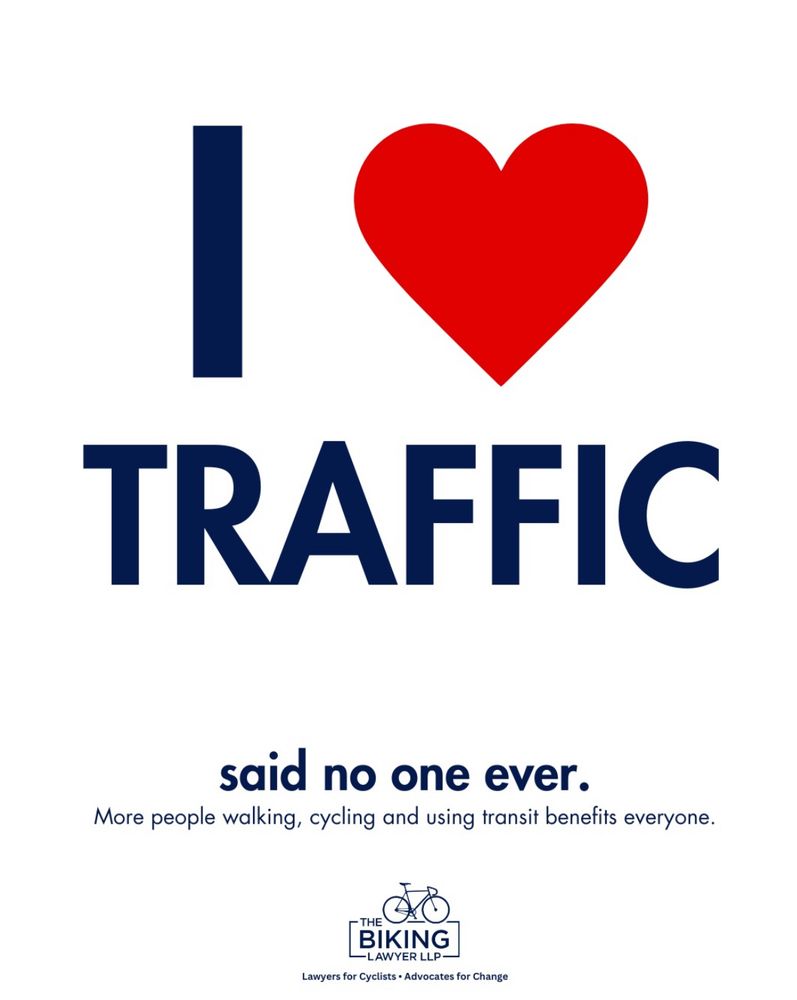 I ❤️ traffic

Said no one ever More people walking cycling and using transit benefits everyone. 

