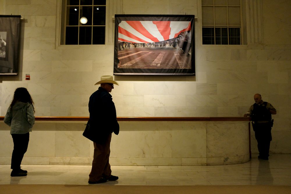 Opening Night at San Francisco City Hall. North Light Court.

Exhibition details: sfartscommission.org/experience-art/exhibitions/metaphors-recent-times