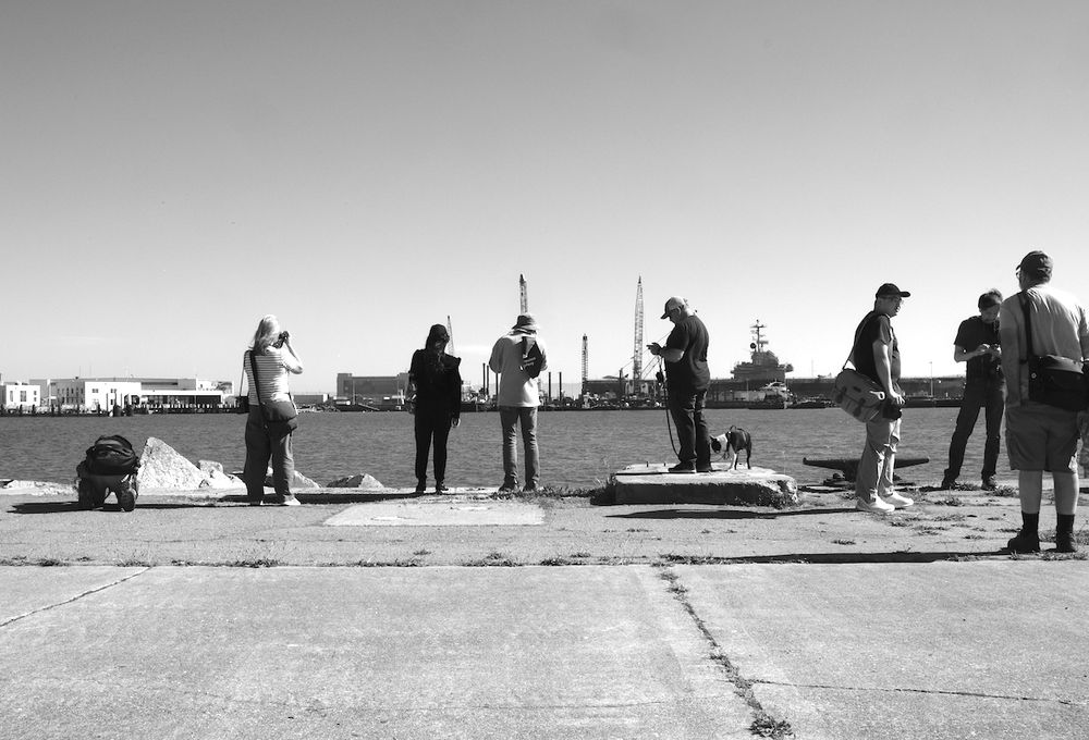 East Bay Photo Collective photo walk participants out in the wild! Alameda Point, CA. May 10, 2025