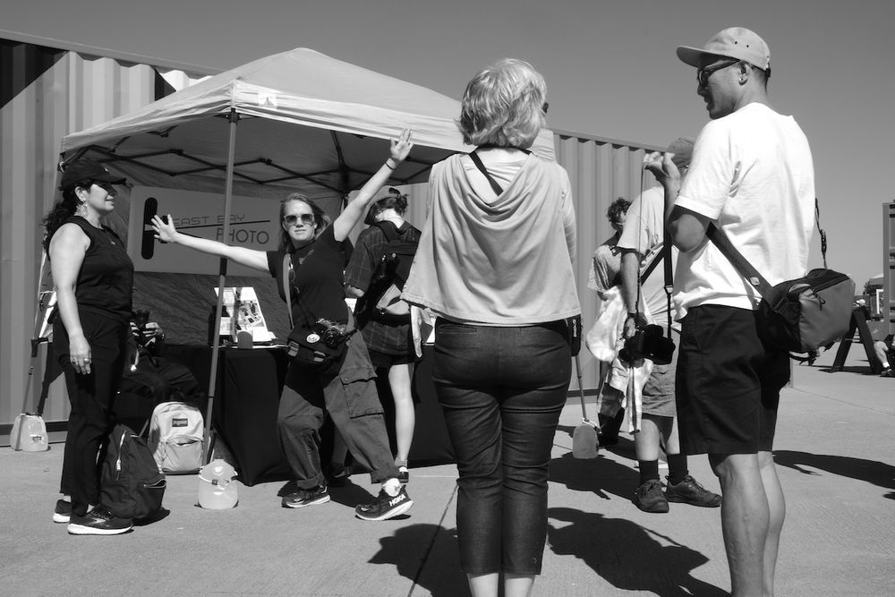 It's photo walk time! East Bay Photo Collective Founder Anita Gay always ready with photo pep in her step! Alameda, CA. May 10, 2025