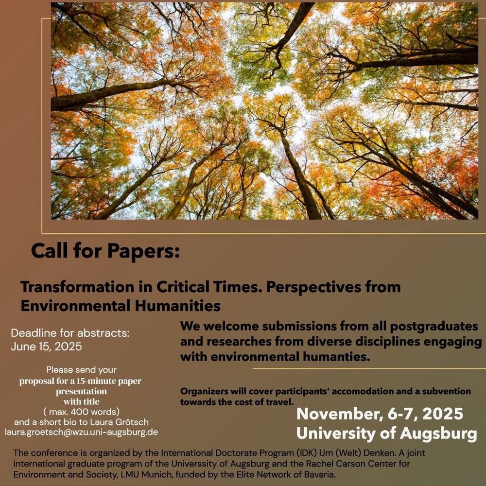 Poster for the conference featuring an automnal canopy of deciduous trees.