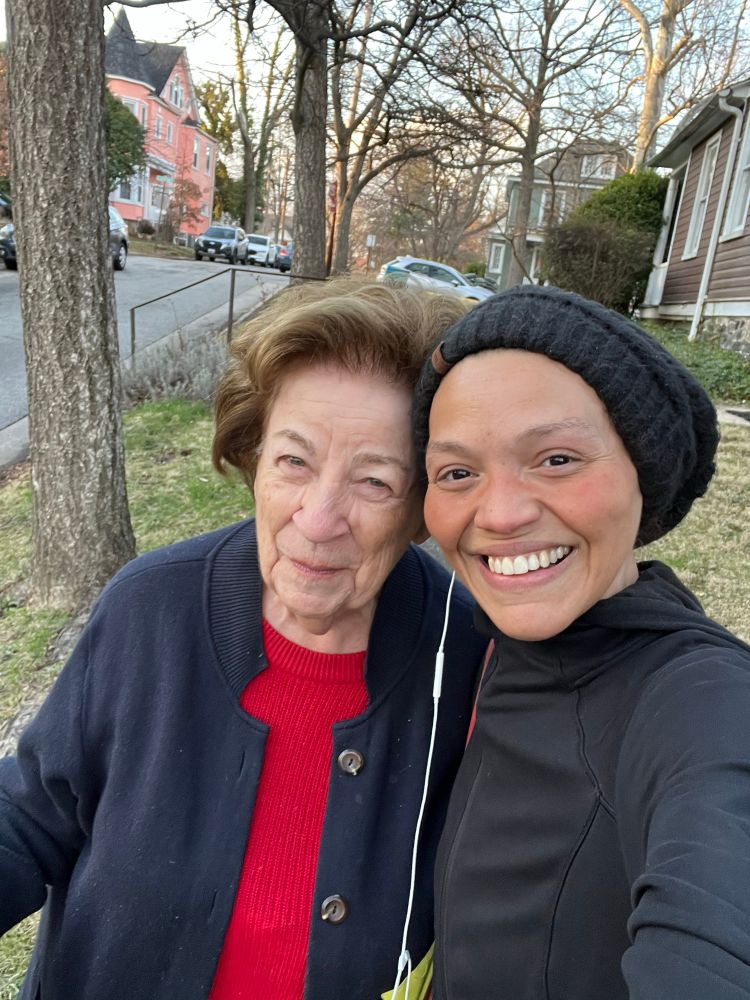 A photo of me and my amazing first grade teacher, Mrs. Nona Porter. 