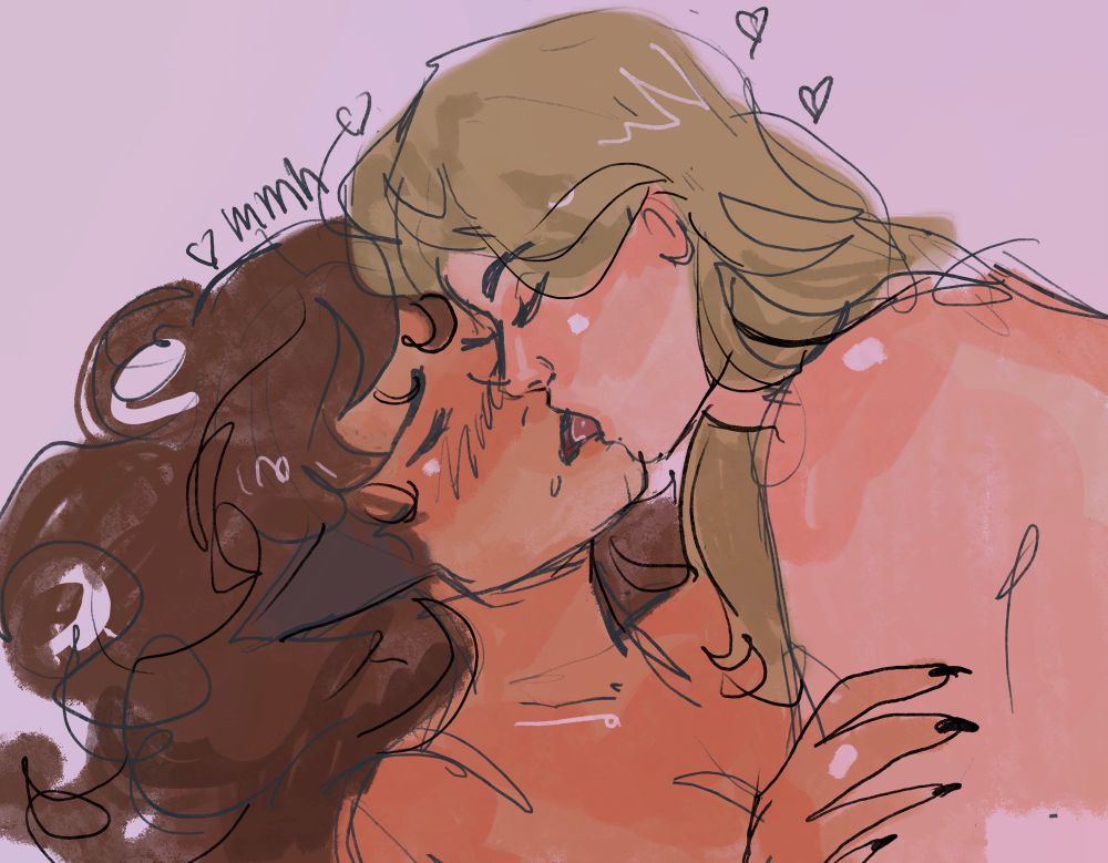 adora depositing the cum she licked up in catra’s mouth so she can have a taste of them 