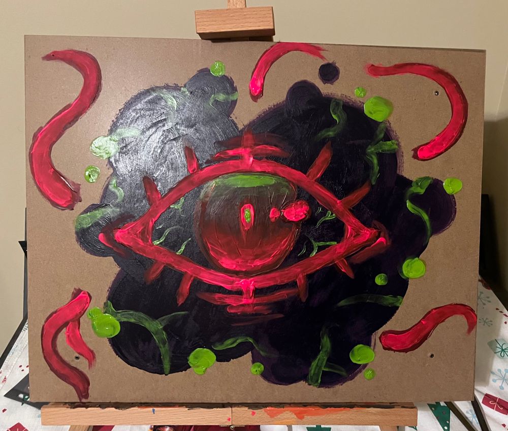 In-progress painting