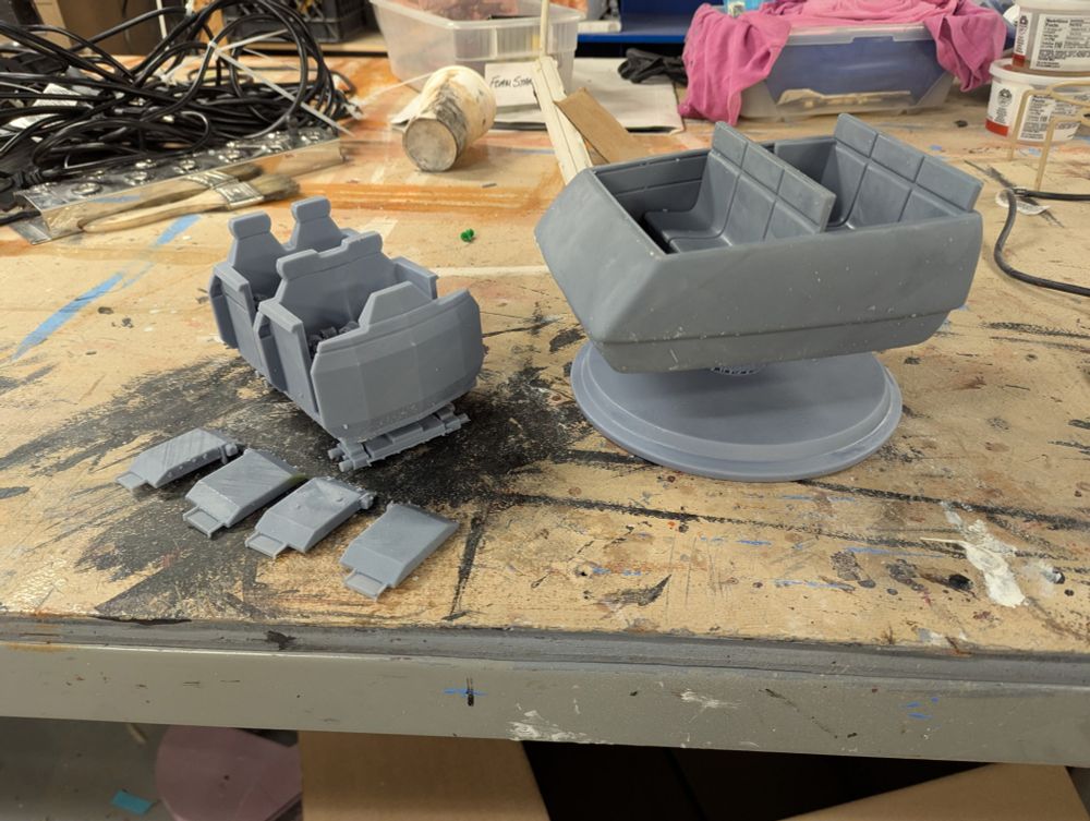3D prints of the World of Motion and Spaceship Earth ride vehicles
