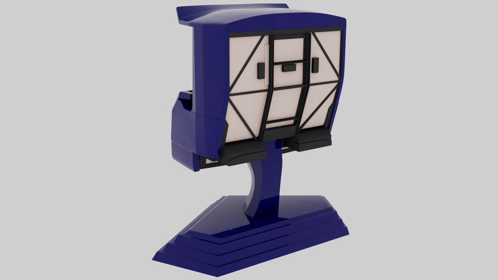 3d model of Epcots Horizon vehicle back view